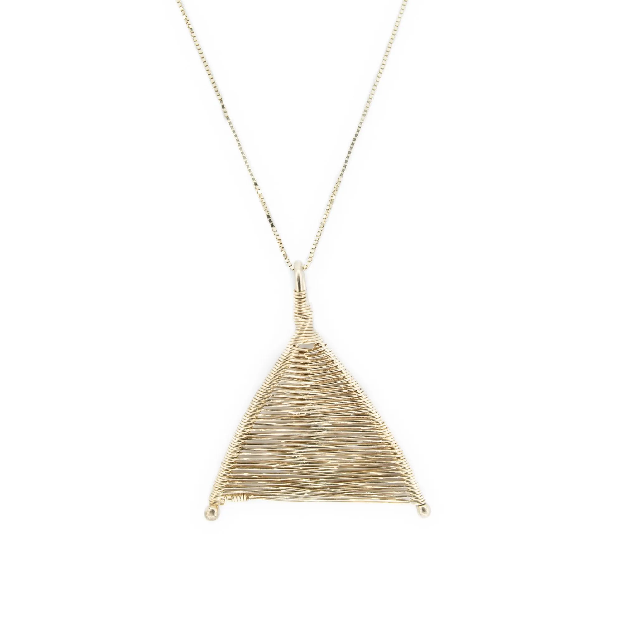 Delu - 14k Gold Wishbone Necklace (with Chain)