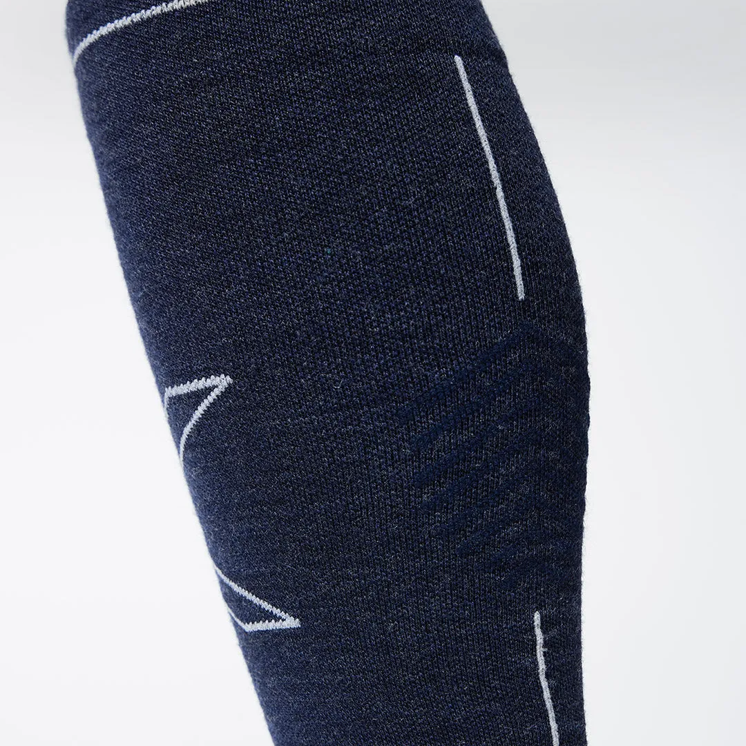 Merino Hiking Socks Women | Blue / Light Grey